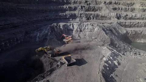 Opencast coal mining Stock Footage 306551141