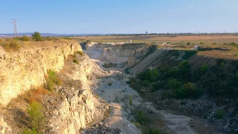  Opencast limestone mining quarry Видео 116770135