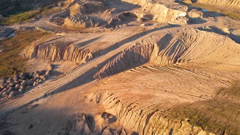 Opencast mine and mining industry. Flying over a drone over an open pit. 動画素材 167413768