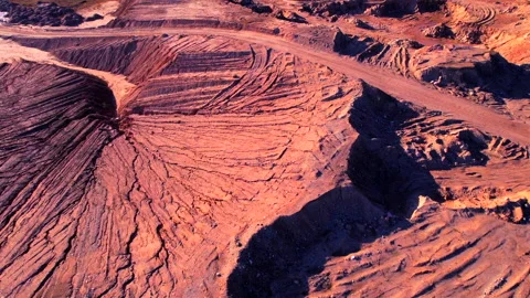 Opencast mine and mining industry, Flying over a drone over Vídeo Stock 169167807