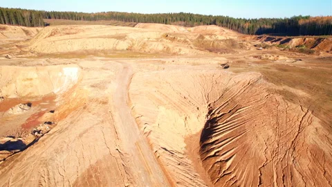 Opencast mine and mining industry, Flying over a drone over Видео 169187591
