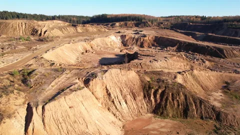 Opencast mine and mining industry, Flying over a drone over 스톡 동영상 169187641