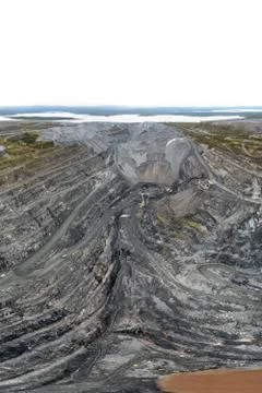 Opencast Mining Quarry Aeraial View Foto stock