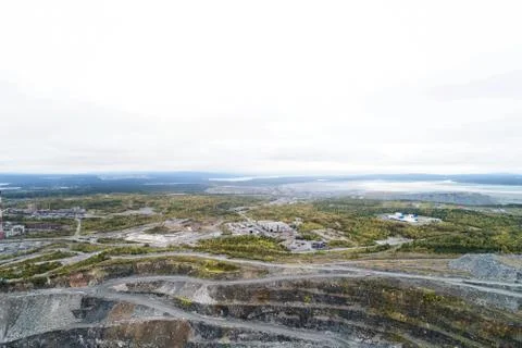 Opencast Mining Quarry Aeraial View Stock Photos