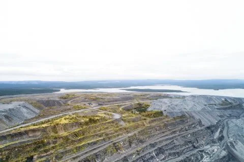 Opencast Mining Quarry Aeraial View Stock Photos
