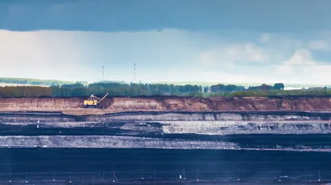 Opencast mining, time lapse Stock Footage 39373786