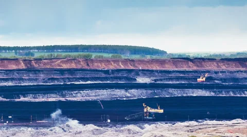 Opencast mining, time lapse Stock Footage 39373839
