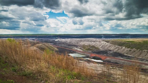 Opencast mining, time lapse Stock Footage 39373855