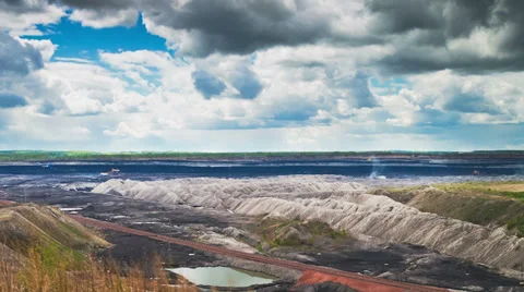 Opencast mining, time lapse Stock Footage 39373877