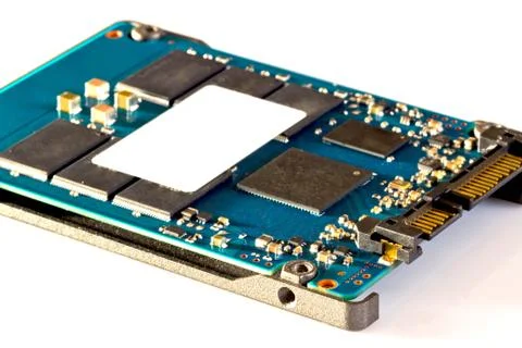 Opened 64 gigabytes Single State Drives - SSD Stock Photos