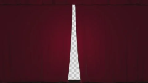 Opened and Closed Red Curtain 4K Stock Footage 61785415