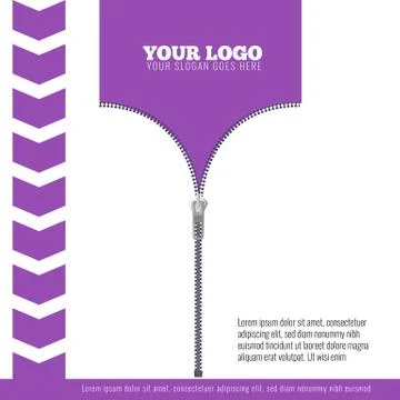 Opened and closed zip. Opening or closing zipper. Business background for your Stock Illustration