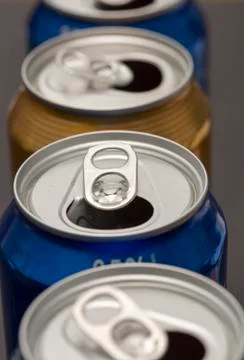 Opened Beer Cans Stock Photos