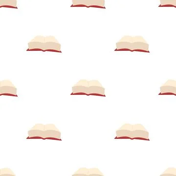 Opened big book pattern seamless vector Illustrazione stock