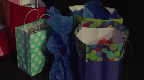 Opened Birthday Presents Stock Footage 47286498