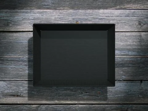Opened black package. 3d rendering 스톡 일러스트