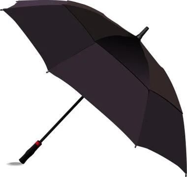Opened black umbrella. vector illustration Stock Illustration