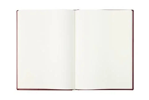 Opened blank book with clipping path Stock Photos