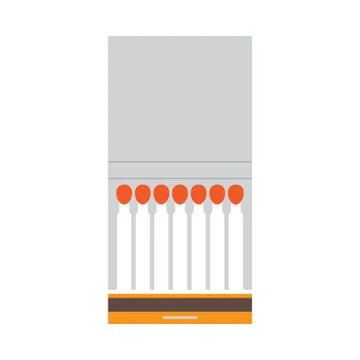 Opened Blank Book Of Matches Stock Illustration