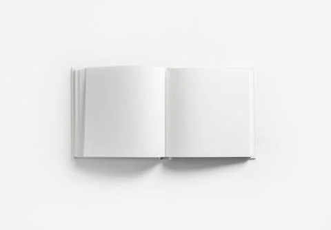 Opened blank book Foto stock