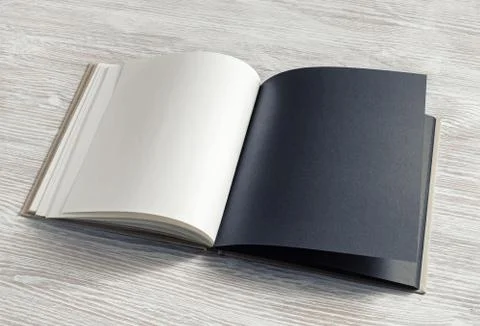 Opened blank booklet Foto stock