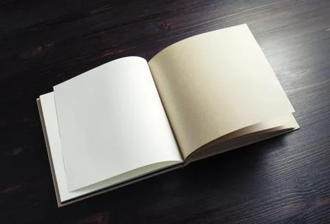Opened blank booklet Stock Photos
