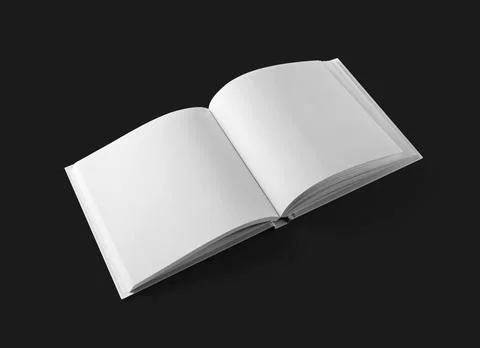 Opened blank booklet Stock Photos