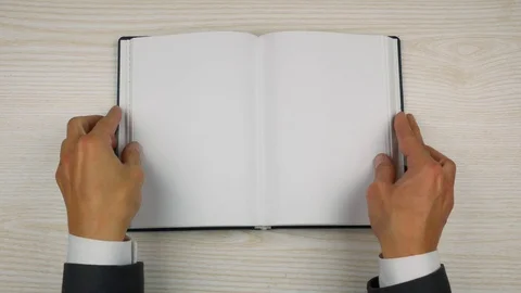 Opened blank businessman's Note on a Light Wooden Desk. Stock Footage 96988882