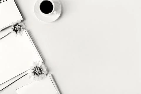 Opened blank notepad Stock Photos
