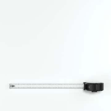 Opened blank ruler. 3d rendering Stock Illustration