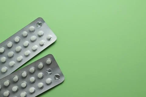 Opened blisters with tablets Stock Photos