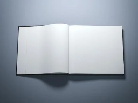 Opened book with blank pages Illustrazione stock