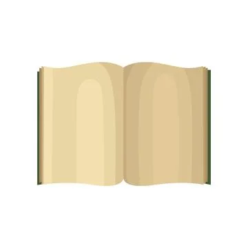 Opened book with brown cover vector Illustration on a white background Ilustración de archivo
