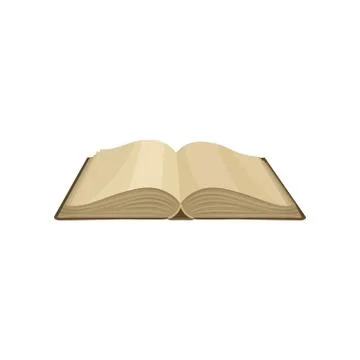 Opened book with brown cover vector Illustration on a white background Ilustración de archivo