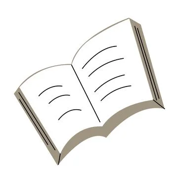 Opened book flat vector illustration isolated on white background Stock Illustration