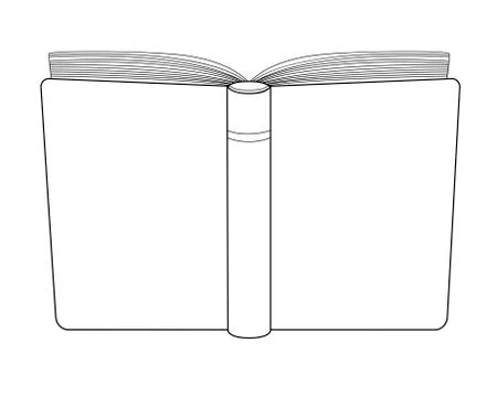 The opened book has a cover for the viewer. Book cover - vector template Stock Illustration