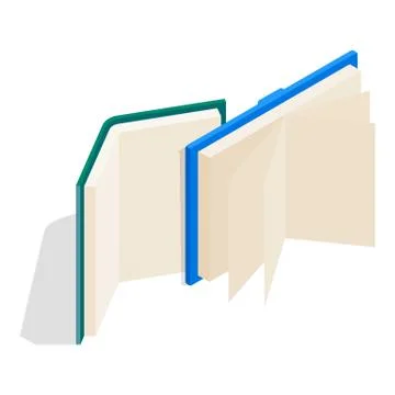 Opened book icon, isometric style イラスト素材