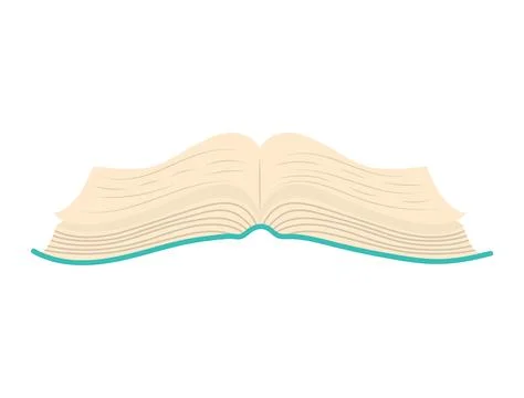 Opened book isolated on white background. Stock Illustration