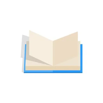 Opened book with pages fluttering icon 스톡 일러스트