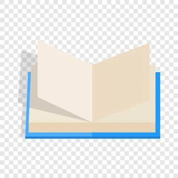 Opened book with pages fluttering isometric icon Stock Illustration
