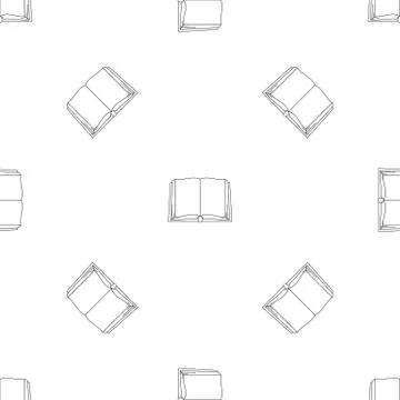 Opened book pattern seamless vector Stock Illustration