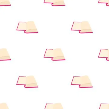 Opened book pattern seamless vector Illustrazione stock