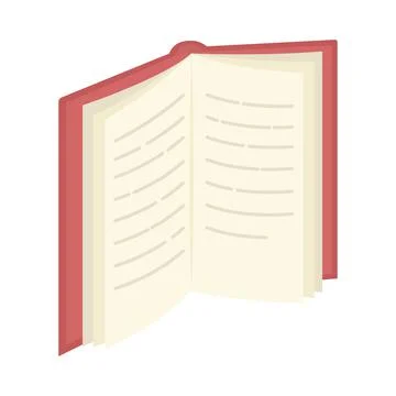 Opened book semi flat color vector object Stock Illustration