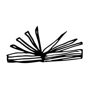 Opened book vector. Book linear icon. Stock Illustration