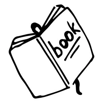 Opened book vector. Book linear icon. Stock Illustration