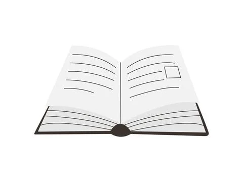 Opened book. Vector illustrations on isolated white background Stock Illustration