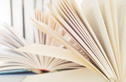 Opened books close up reading,learning,education, Stock Photos