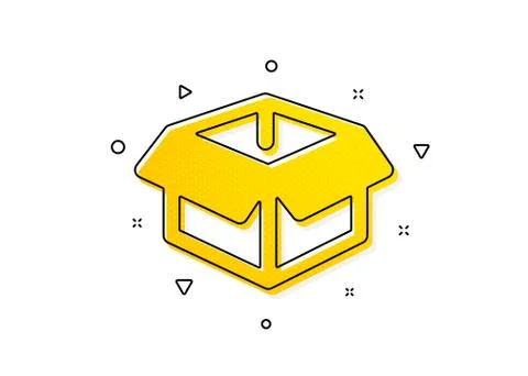 Opened box icon. Logistics delivery sign. Vector Illustrazione stock