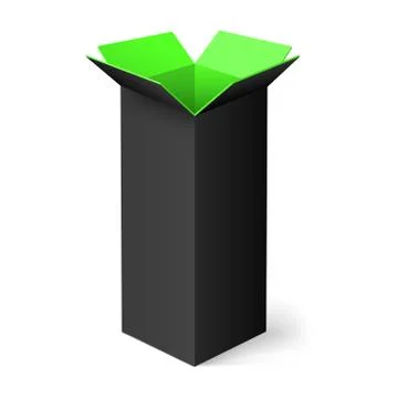 Opened box Stock Illustration