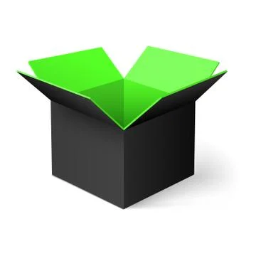 Opened box Stock Illustration
